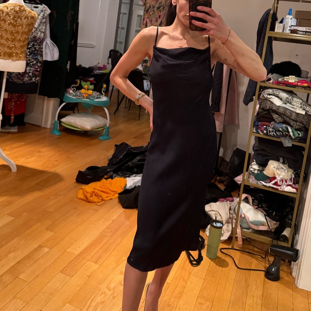 Starkx NWOT black cami slip dress